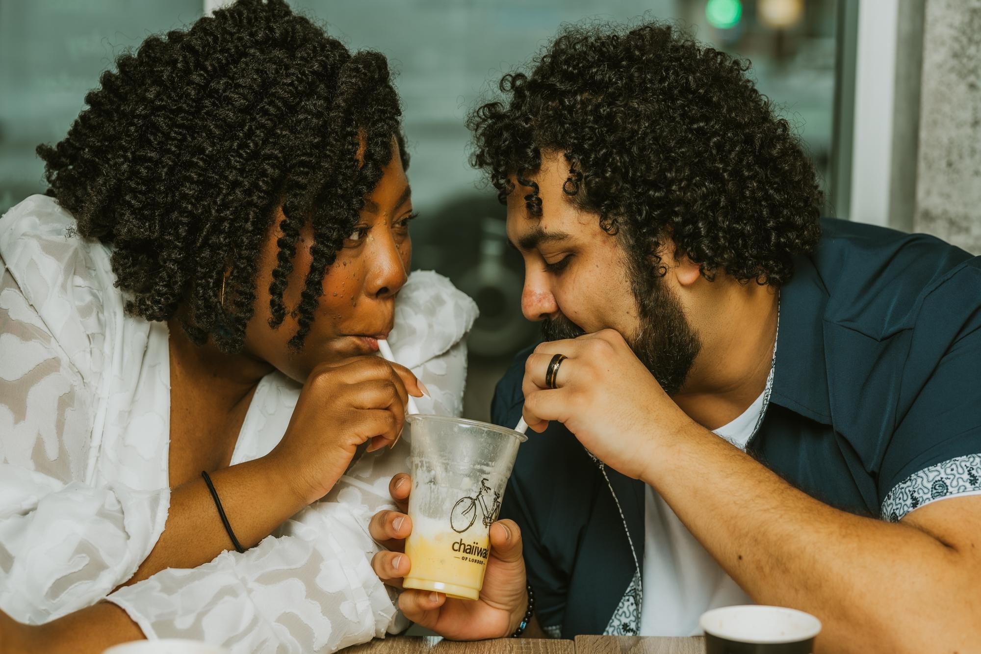 A Cozy Celebration: Deep & Eboni’s Engagement Shoot at Chaiiwala of London