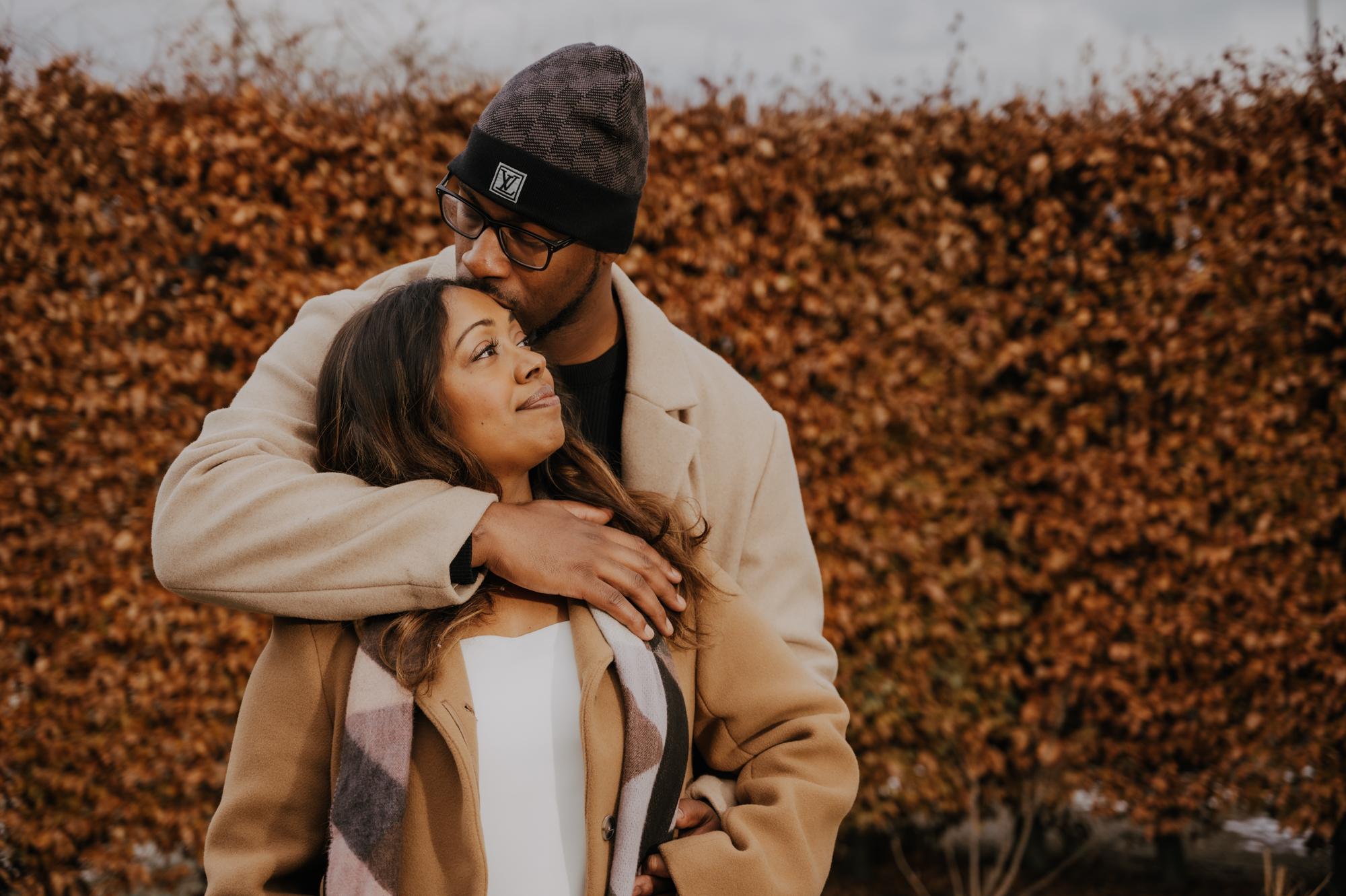 Winter Engagement for Tyrone and Inthuja at Edward’s Gardens