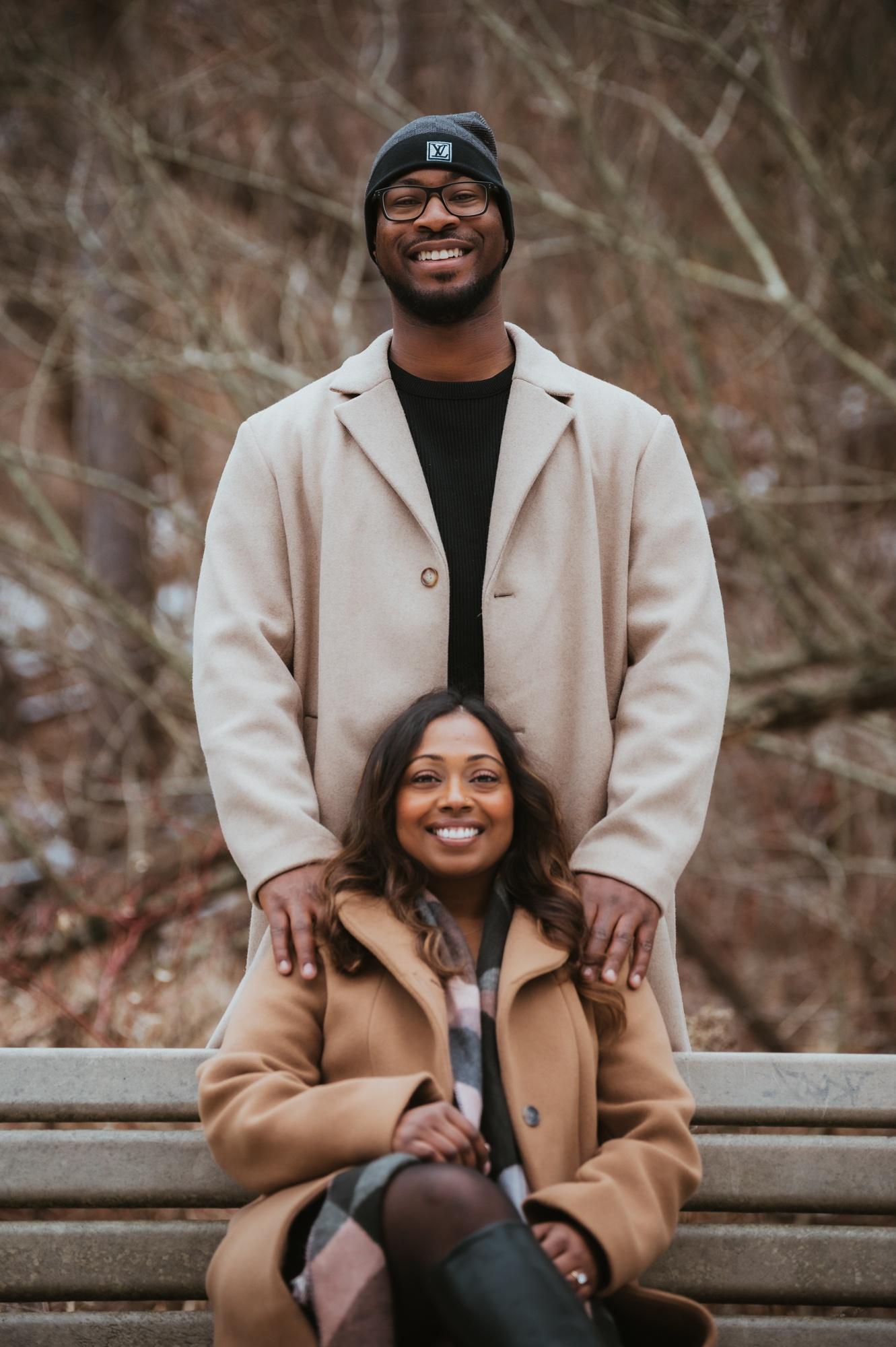 Winter Engagement for Tyrone and Inthuja at Edward’s Gardens